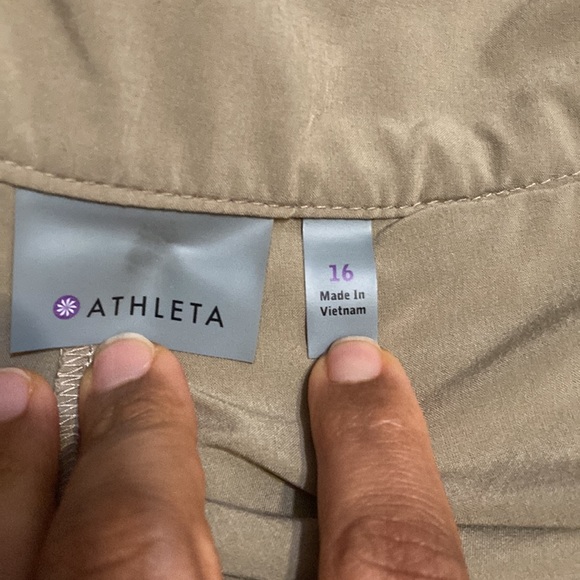 Athleta Gray Tan Wear Walk About Pleated Flare Skort Athletic Golf Tennis 16 - Picture 14 of 15